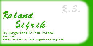 roland sifrik business card